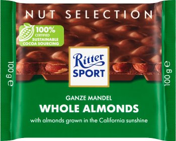 Ritter Sport Milchschokolade mit ganzen Mandeln