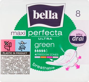 Bella perfecta ultra maxi grüne Damenbinden