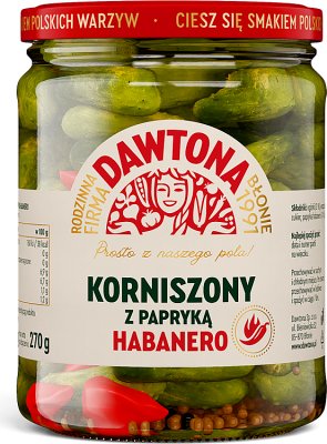 Dawtona gherkins with habanero peppers
