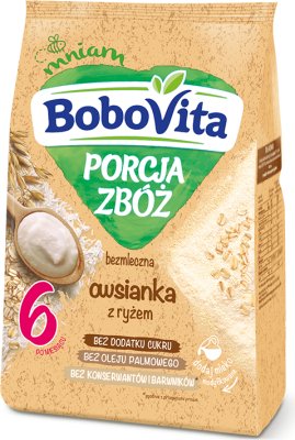Bobovita Cereal Portion dairy-free porridge with rice