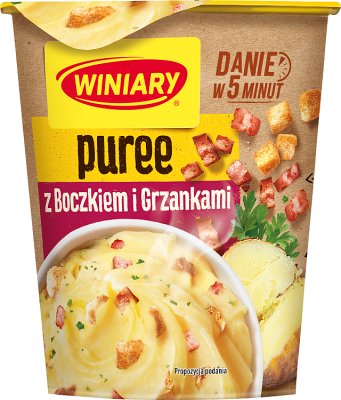 Winiary Danie Puree ziemniaczane z kawałkami boczku i grzankami