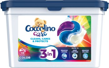 Cápsulas Coccolino 3en1 para el lavado de tejidos de colores