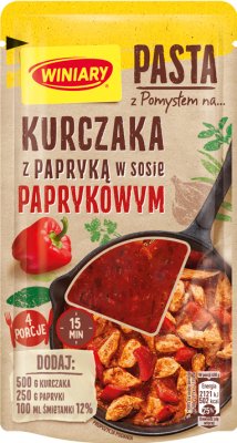 Паста Winiary с идеей для курицы с паприкой в соусе из паприки