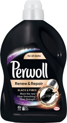 Perwoll Renow & Repair Black жидкость для стирки черных тканей.