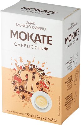 Mokate Cappuccino with a salty caramel flavor