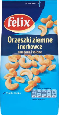 Felix gebratene und gesalzene Erdnüsse und Cashewnüsse