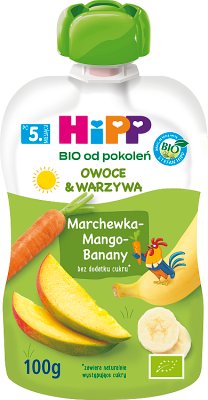 HiPP BIO od pokoleń, Marchewka-Mango-Banany 