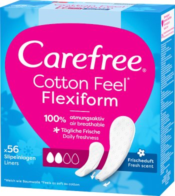 Carefree Cotton Flexiform pantyliners