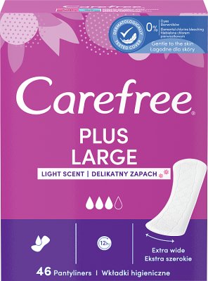 Carefree Plus Large panty liners