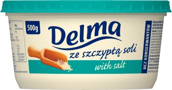 Delma margarine with a pinch of salt
