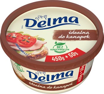 Delma Extra margaryna idealna do  kanapek o smaku masła