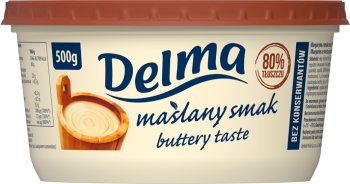 Delma margarine with a buttery flavor of 80% fat