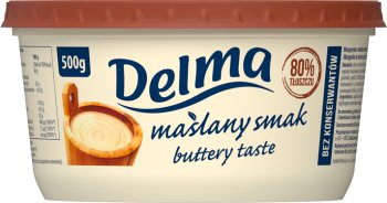 Delma margarina sabor mantecoso 80% de grasa