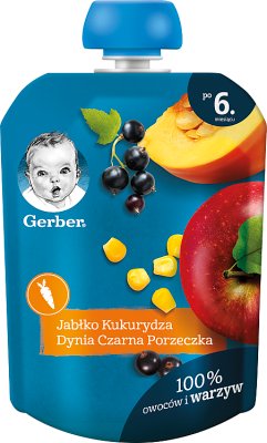 Gerber Deserek jabłko, kukurydza, dynia, czarna porzeczka