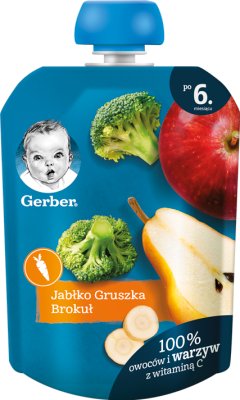 Gerber Deserek jabłko, gruszka, brokuł