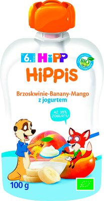 HiPPiS Peaches-Bananas-Mango with BIO yoghurt