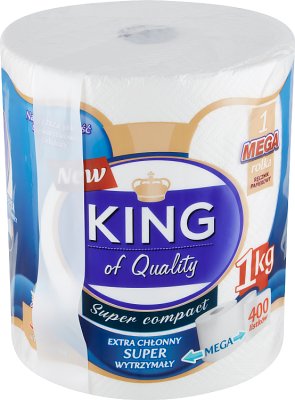 Бумажное полотенце King of Quality, 400 листов, 1 кг, 3 слоя