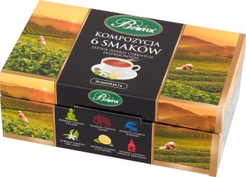 Bifix Set de bolsitas de té negro - una composición de 6 sabores