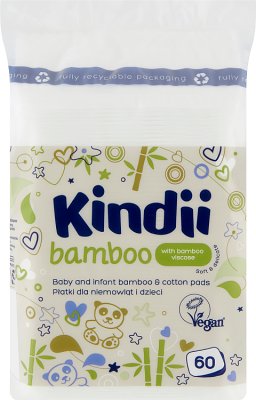 Copos de algodón Kindii Para bebés con viscosa obtenida de bambú