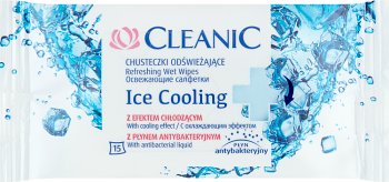 Cleanic Refreshing wipes with a cooling effect and antibacterial liquid