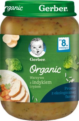 Gerber Organic Vegetables with Turkey and Rice