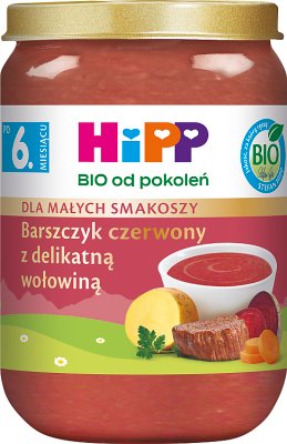 HiPP BIO od pokoleń, Barszczyk czerwony z delikatną wołowiną 