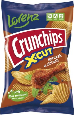 Chips Crunchips X-Cut con sabor a pollo a base de hierbas