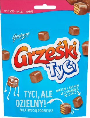 Goplana Grześki Tyci Miniwaffeln Mit Sahne mit Kakaogeschmack in Milchschokolade