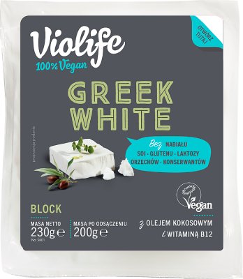 Violife Alternatywa Greckiego  białego sera 100% vegan na bazie oleju kokosowego
