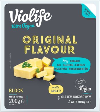Виолайф Желтый сыр в кусочке 100% веганский