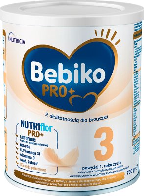 Bebiko PRO+ 3 Odżywcza formuła na bazie mleka dla dzieci powyżej 1 roku życia