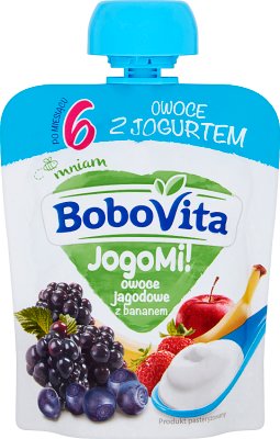 BoboVita mus w tubce JogoMi! owoce jagodowe z bananem