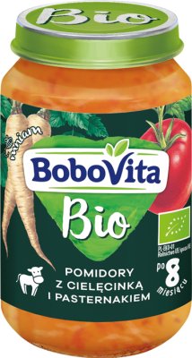 *BoboVita BIO obiadek cielęcinka z pomidorem i pasternakiem