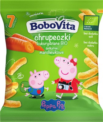 BoboVita BIO chrupki Świnka Peppa kukurydziane delikatnie marchewkowe