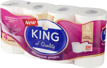 King of Quality Papier toaletowy 4 warstwy 150 listków