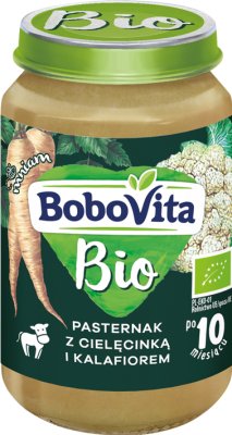 BoboVita BIO obiadek cielęcinka z pasternakiem i kalafiorem