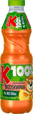 Kubuś Фруктовый и овощной сок 100% яблоко морковь персик
