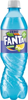 Fanta Zero A carbonated drink with a lemon flavor and elderberry flower