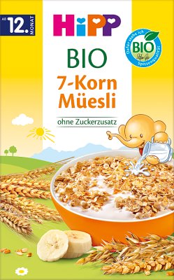 HiPP Musli 7 zbóż z bananami BIO