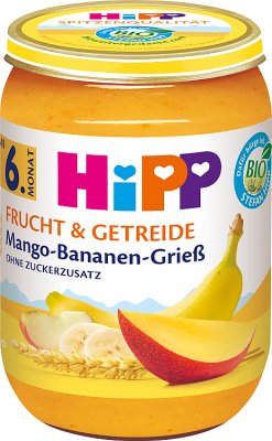 HiPP Mango z bananem i kaszką manną BIO 