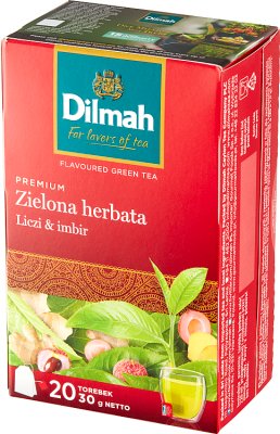 Dilmah té verde lichi y jengibre