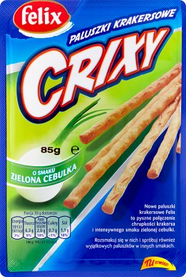Felix Crixy cracker sticks with green onion flavor