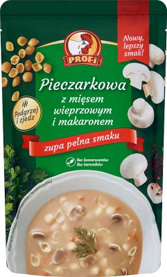 Profi Pilzsuppe mit Schweinefleisch und Nudeln