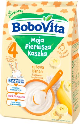 *BoboVita Moja Pierwsza Kaszka ryżowa banan bez cukru