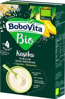 BoboVita BIO Kaszka bezmleczna ryżowo-kukurydziana z tapioką i bananem
