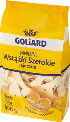 Makaron Goliard Familijne Wstążki  Szerokie jajeczne, wałkowany