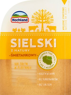 Hochland Sielski z natury śmietankowy ser żółty w plastrach