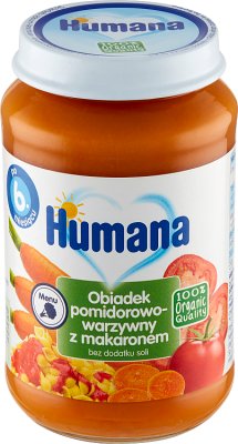 Humana obiadek pomidorowo-warzywny z makaronem