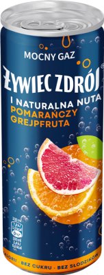 Żywiec Zdrój strong gas without sugar and a hint of orange-grapefruit
