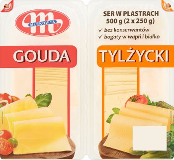 Mlekovita Ser żółty w plastrach Gouda i Tylżycki 2 x 250g